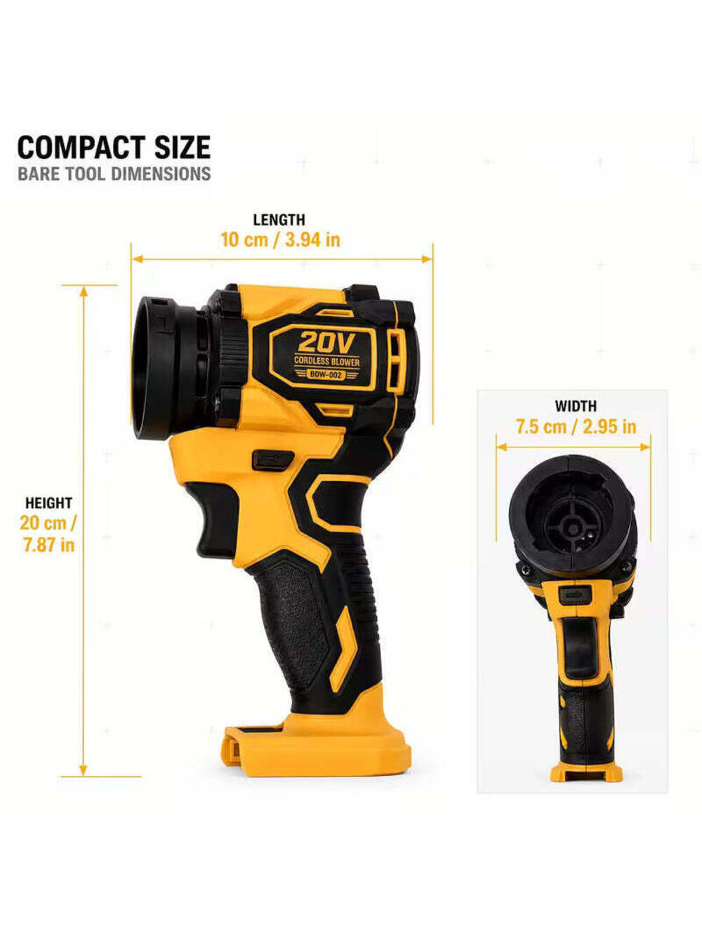 (No Battery) Cordless Mini Compressed Air Duster, Blower & Vacuum Cleaner
